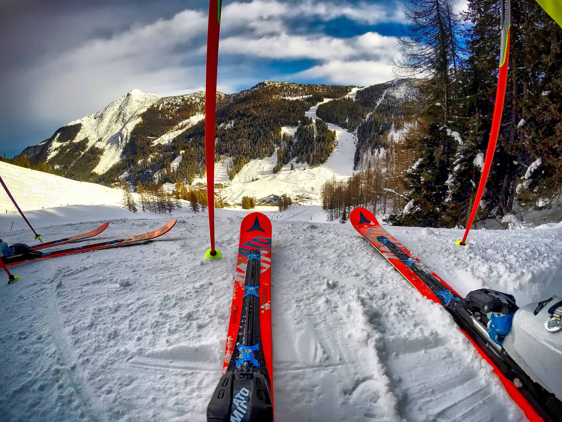 Skis on slopes in Colorado