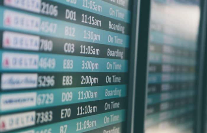 Denver Airport Flight Board