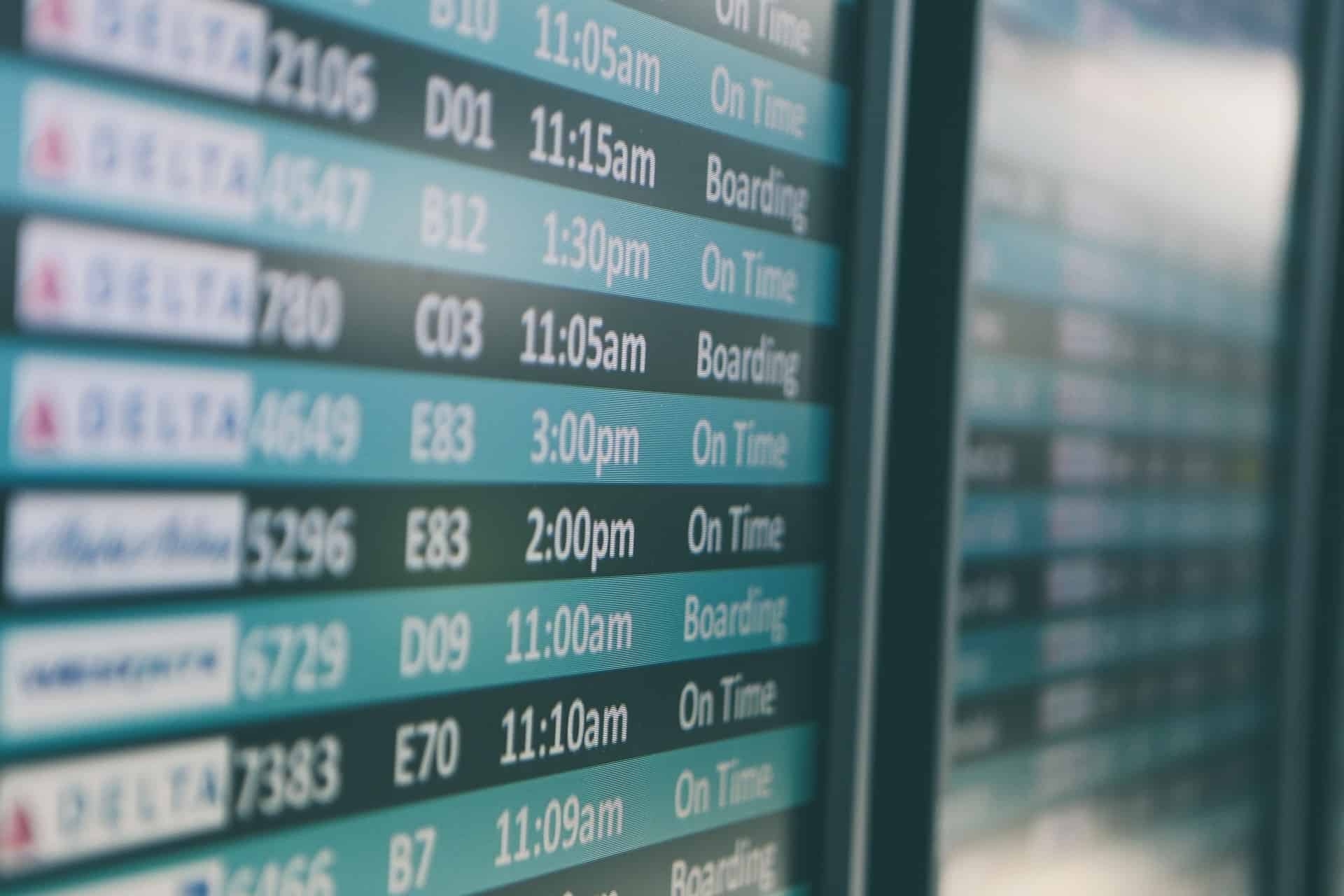 Denver Airport Flight Board