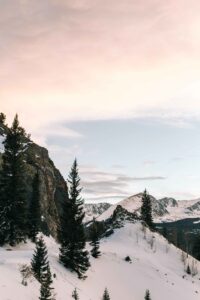 Snowy Breckenridge mountain