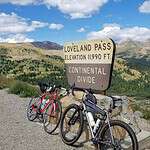 Bikes atop Loveland Pass