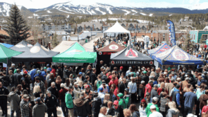 Booths with large crowd