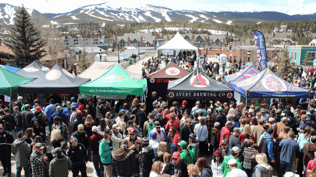 Booths with large crowd