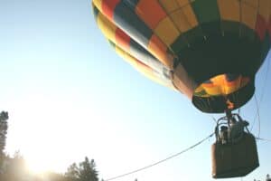 hot air balloon in sky