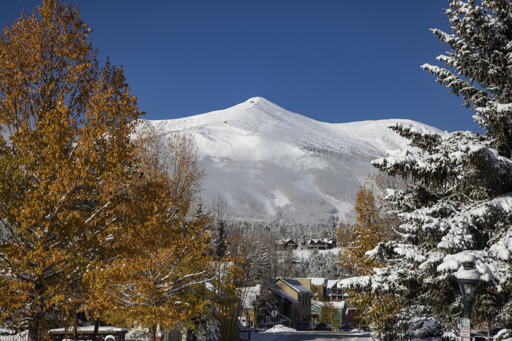 Snowy peak in Breckenridge Colorado