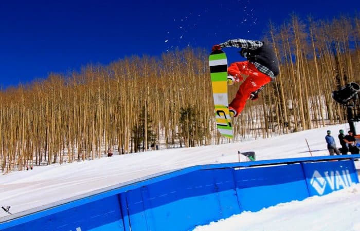 Snowboarding in Vail Colorado