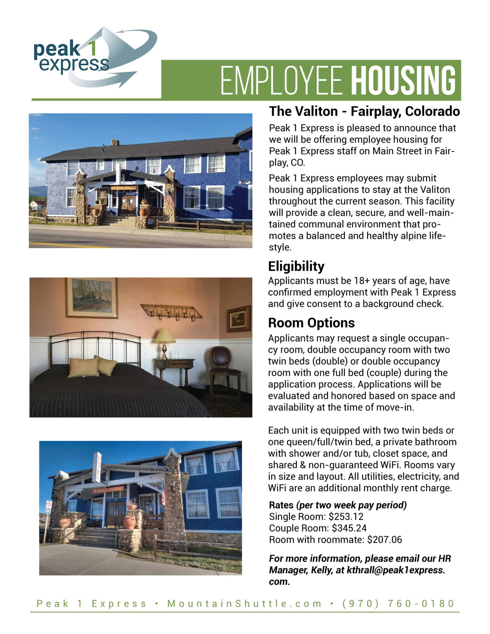 Employee Housing Peak 1 Express