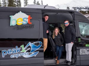Best of Summit Image of Peak 1 Express employees inside a shuttle van