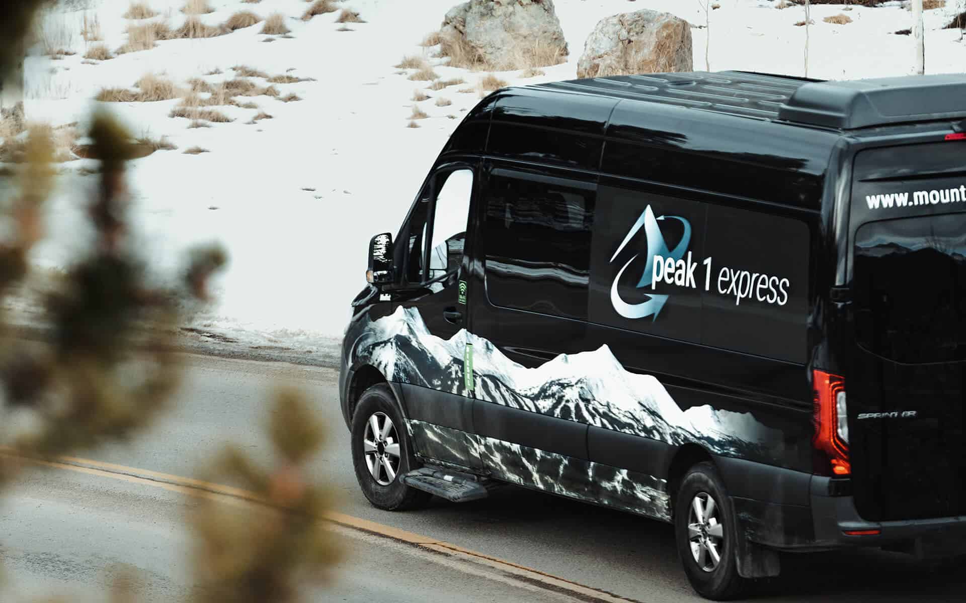 Shared shuttle driving in the colorado mountains