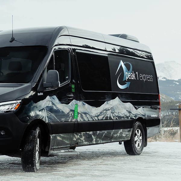 Colorado mountain shuttle in the winter