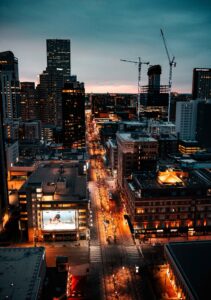 city of denver at night