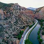 Colorado highway next to river