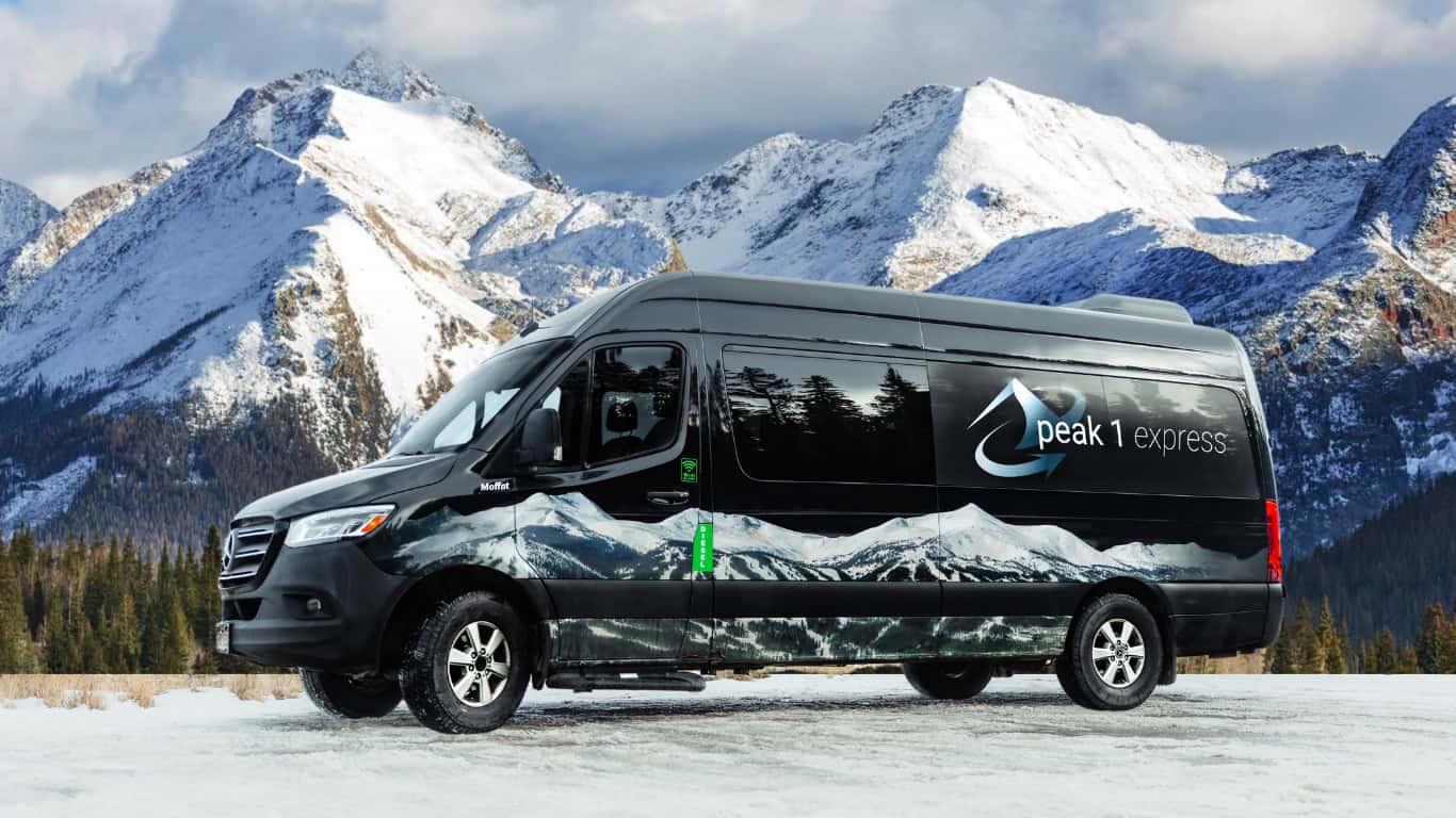 Peak 1 Express Airport Shuttle i n Colorado mountains