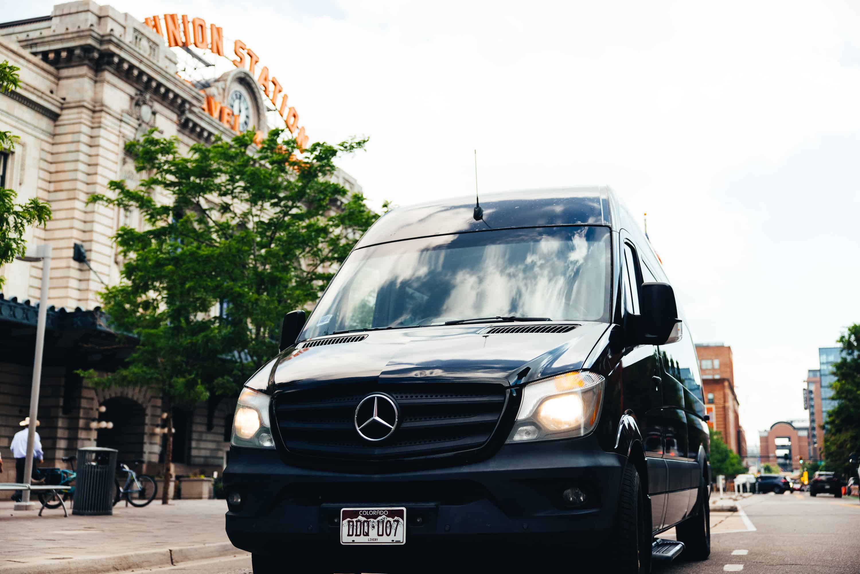 MileMarker van outside Union Station